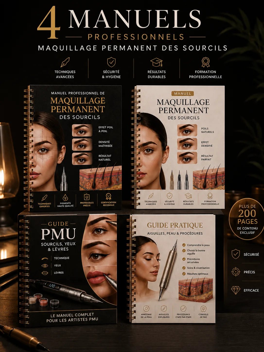4 manuels professionnels