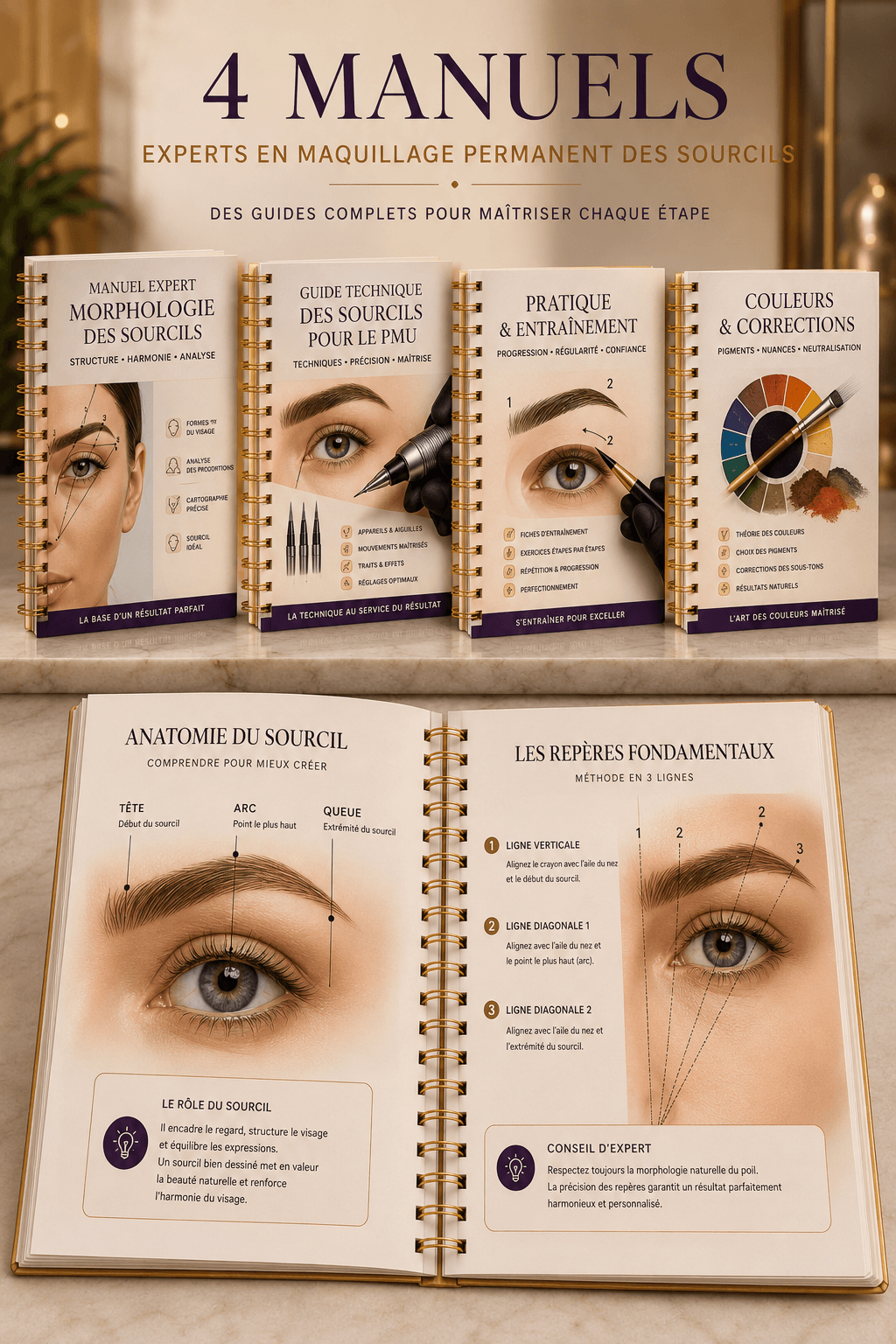 Aperçu des 4 manuels