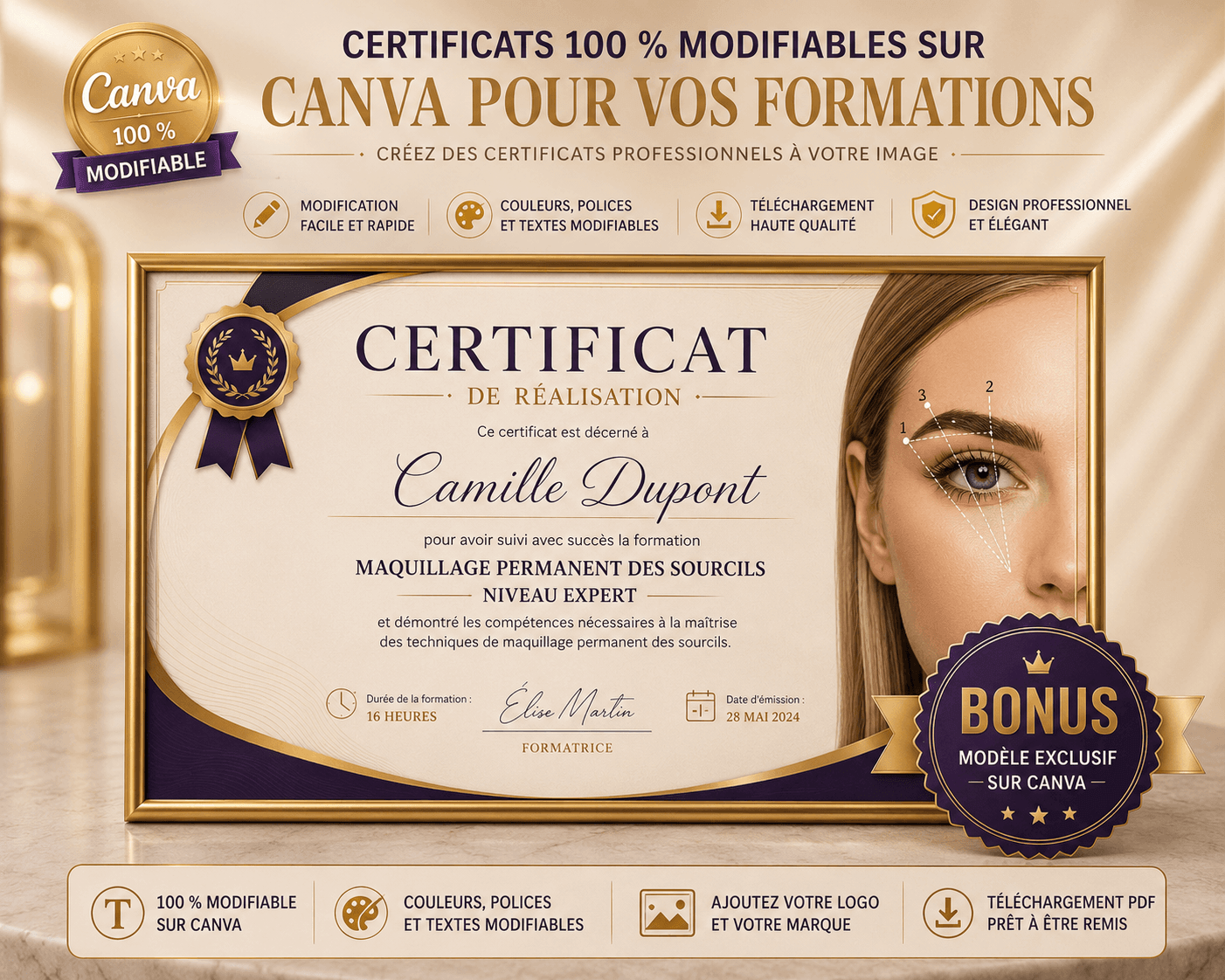 Certificat modifiable